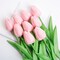 10 Pcs Real Touch PU Tulips – Artificial Faux Flowers for Home, Office, Wedding & Party Decorations (Pink)